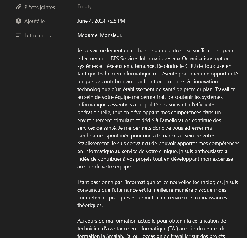 Exemple de structure d'une lettre de motivation ciblée