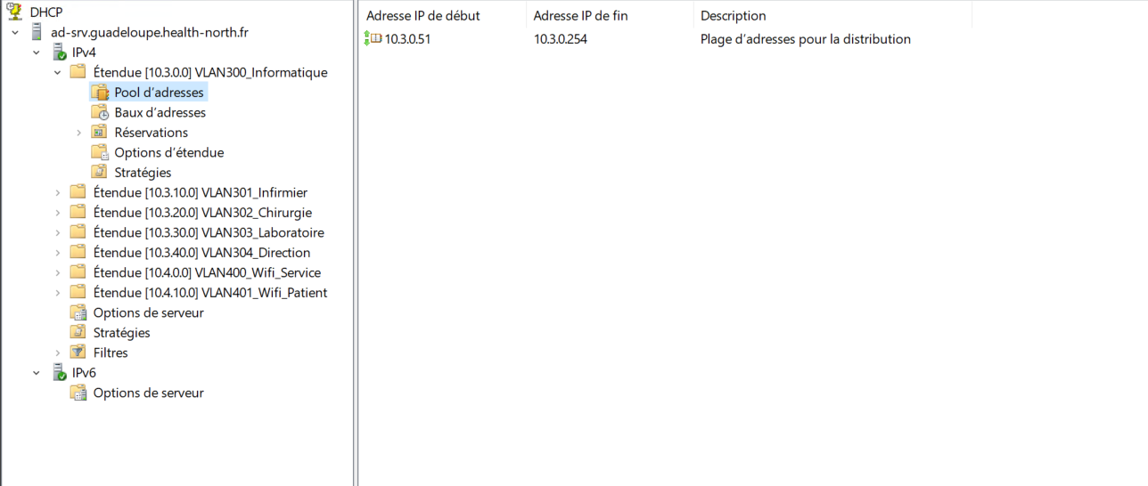 Configuration DHCP